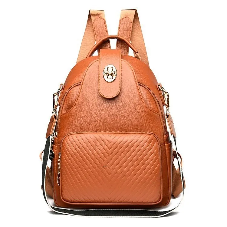 Stylish Multifunctional Women's Backpack With Shoulder Strap