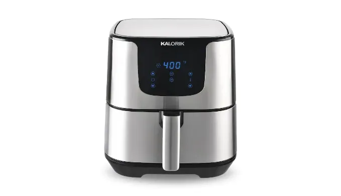 VERY LIMITED QUANTITY: Kalorik 6-Quart Stainless Steel Air Fryer (Refurbished with Warranty) Ships Quick!