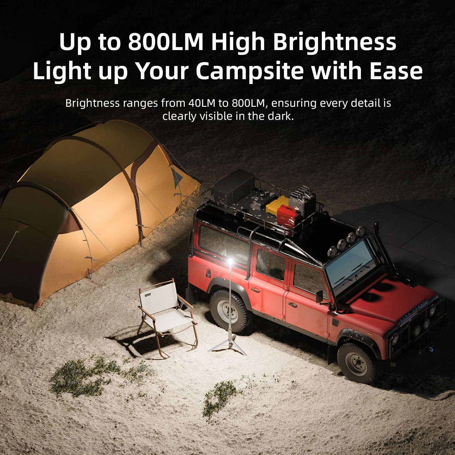 Vyvylabs X3 Multifunctional Outdoor Strong Light for Camping (with 192cm Stand)