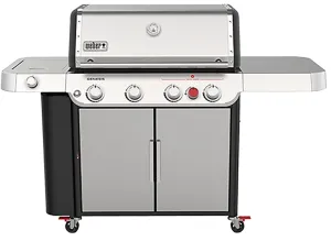 Weber GENESIS S-435 Series 36400001 Gas Grill, 48,000 Btu, Liquid Propane, 4-Burner, Enclosed Cabinet Storage :EA: QUANTITY: 1