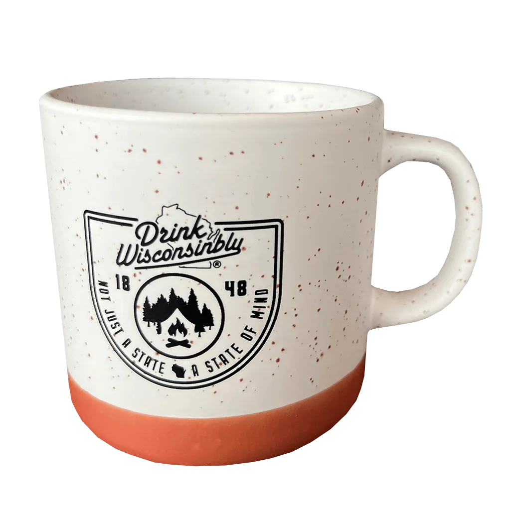 White & Red Clay "State of Mind" Campfire Mug