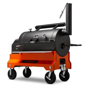 Yoder YS1500S Pellet Grill Smoker Cooker Orange Cart